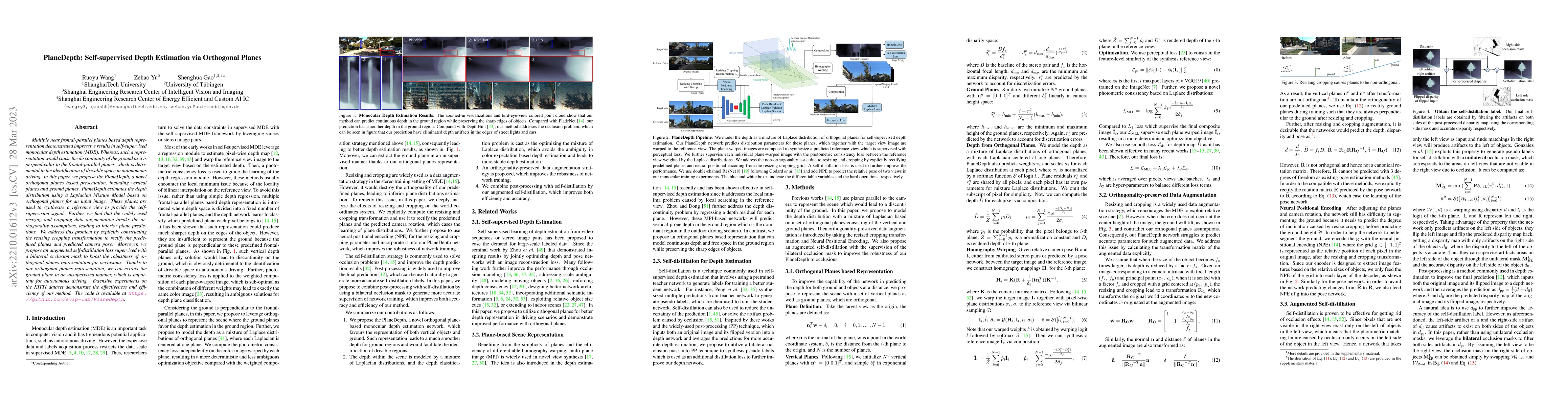 Thumbnail for PlaneDepth: Self-supervised Depth Estimation via Orthogonal Planes
