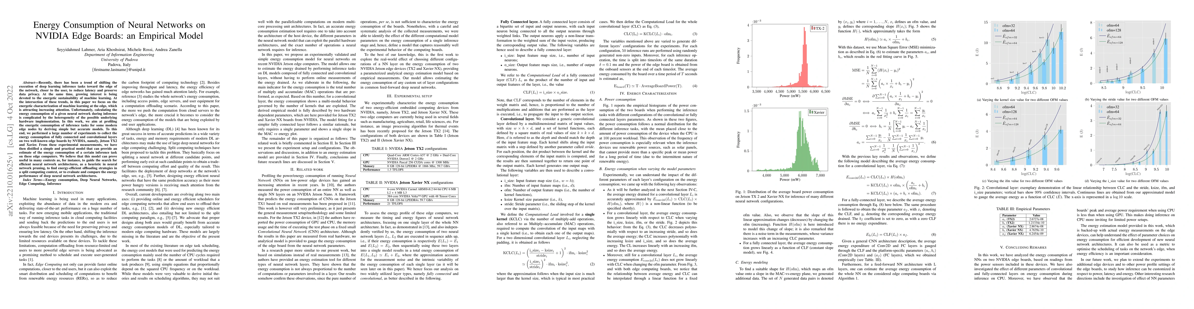 Thumbnail for Energy Consumption of Neural Networks on NVIDIA Edge Boards: an
  Empirical Model