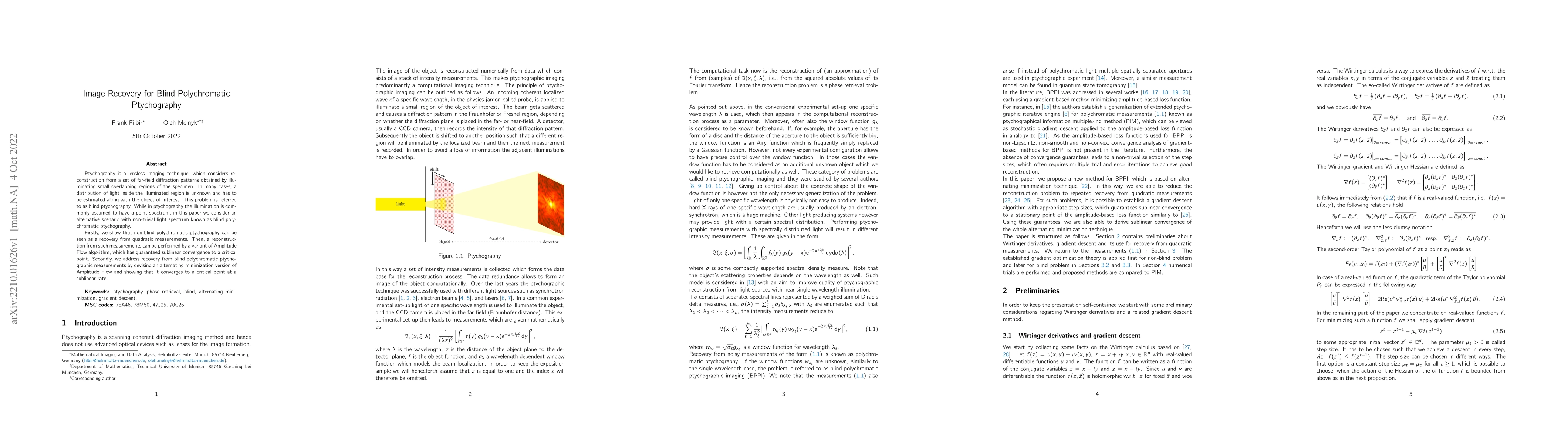 Thumbnail for Image Recovery for Blind Polychromatic Ptychography