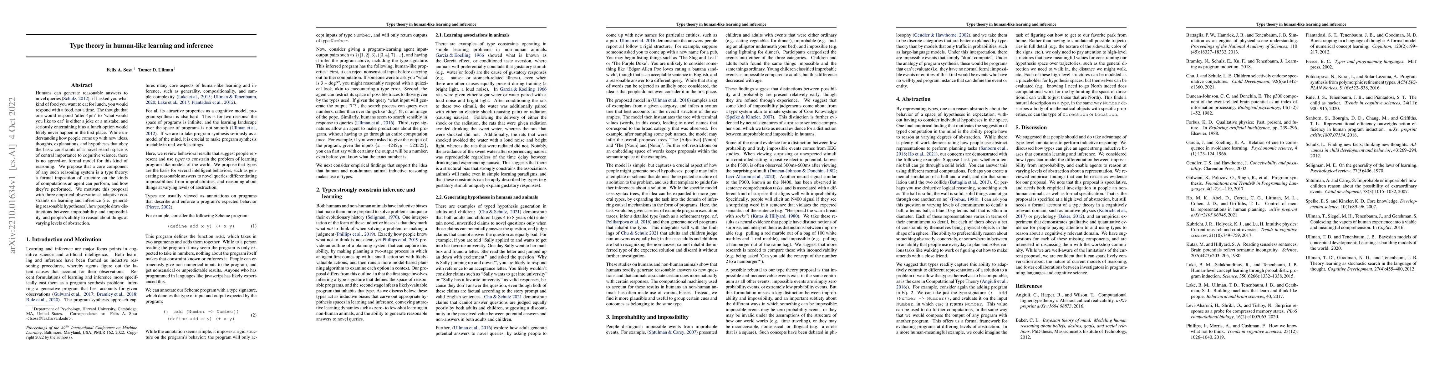Thumbnail for Type theory in human-like learning and inference