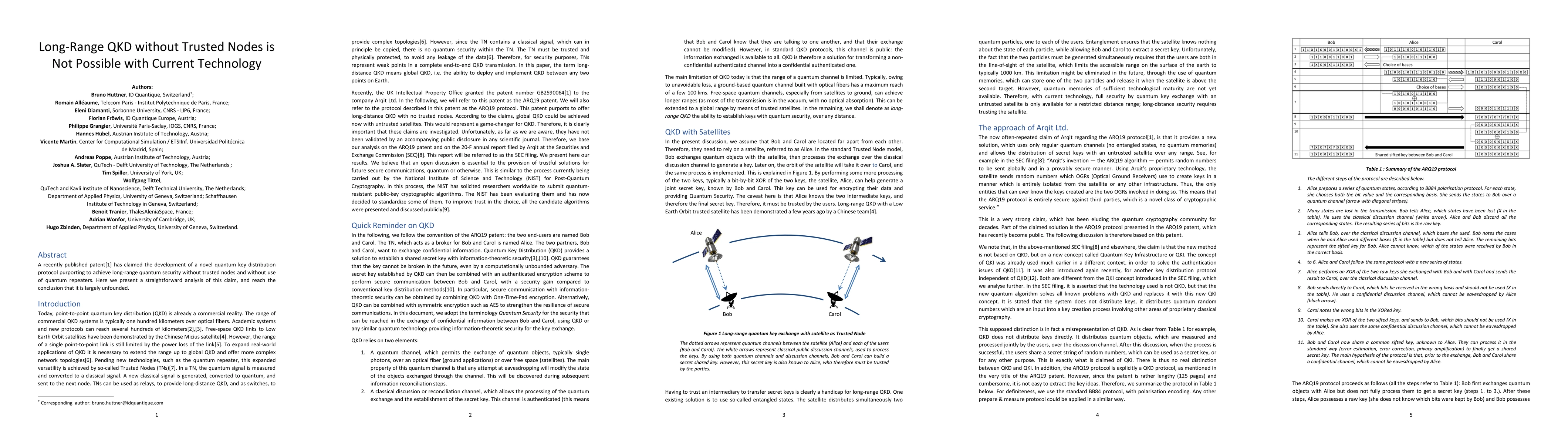 Thumbnail for Long-Range QKD without Trusted Nodes is Not Possible with Current
  Technology