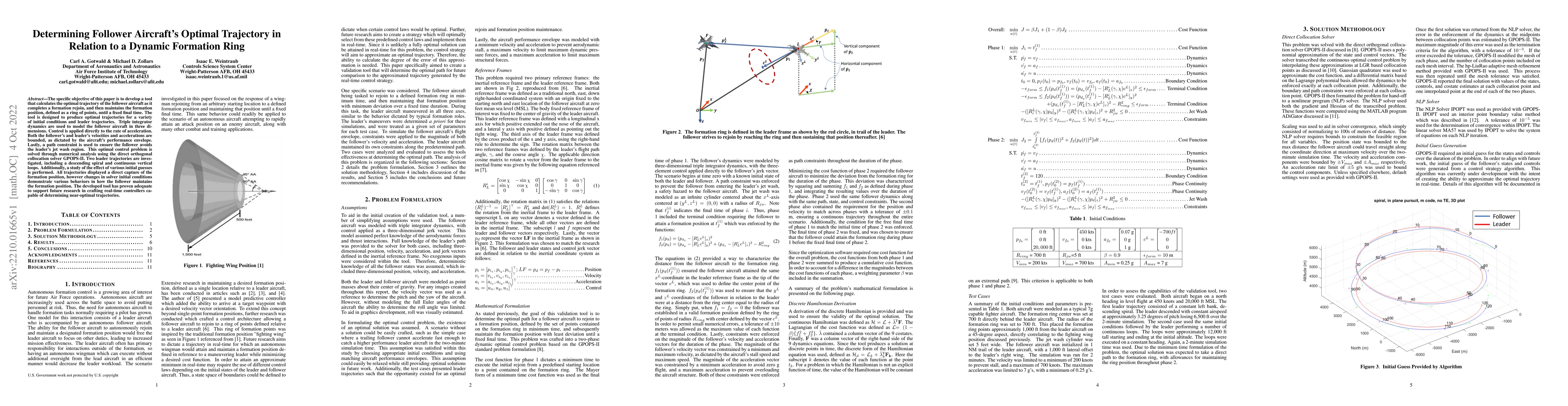 Thumbnail for Determining Follower Aircraft's Optimal Trajectory in Relation to a
  Dynamic Formation Ring