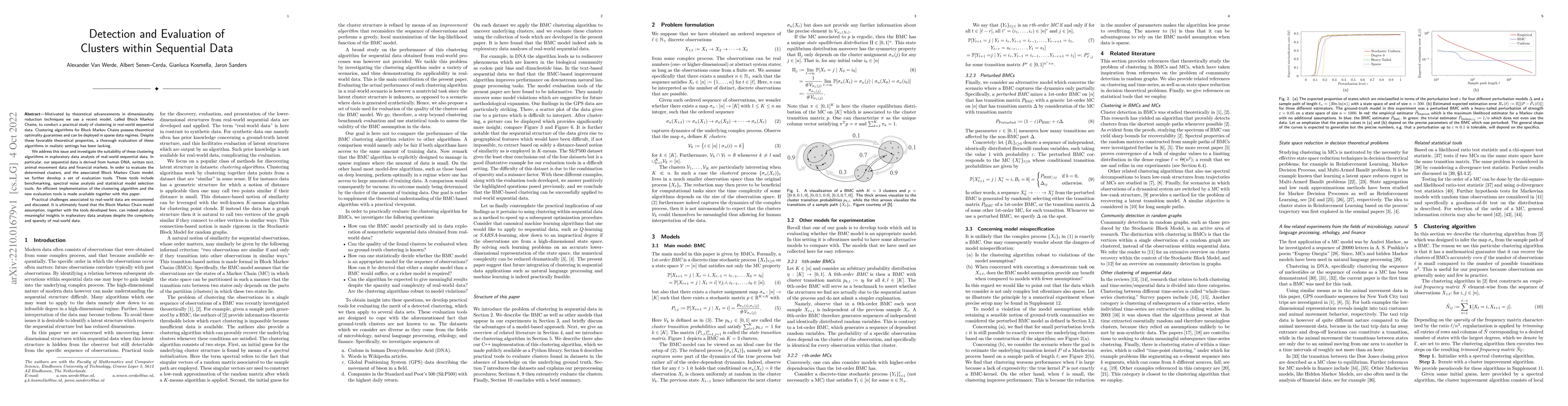 Thumbnail for Detection and Evaluation of Clusters within Sequential Data