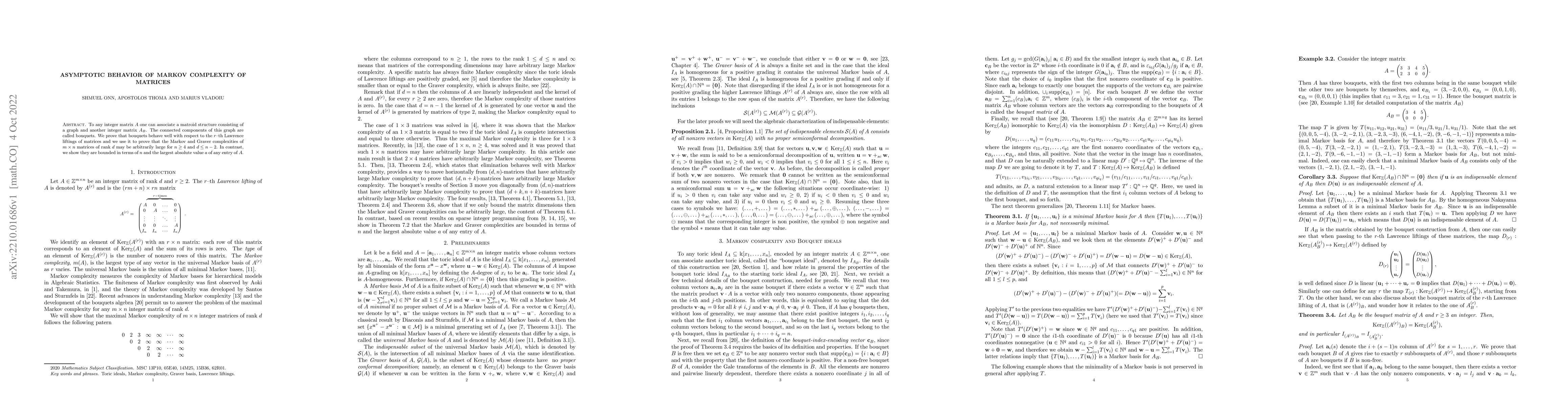Thumbnail for Asymptotic behavior of Markov complexity of matrices