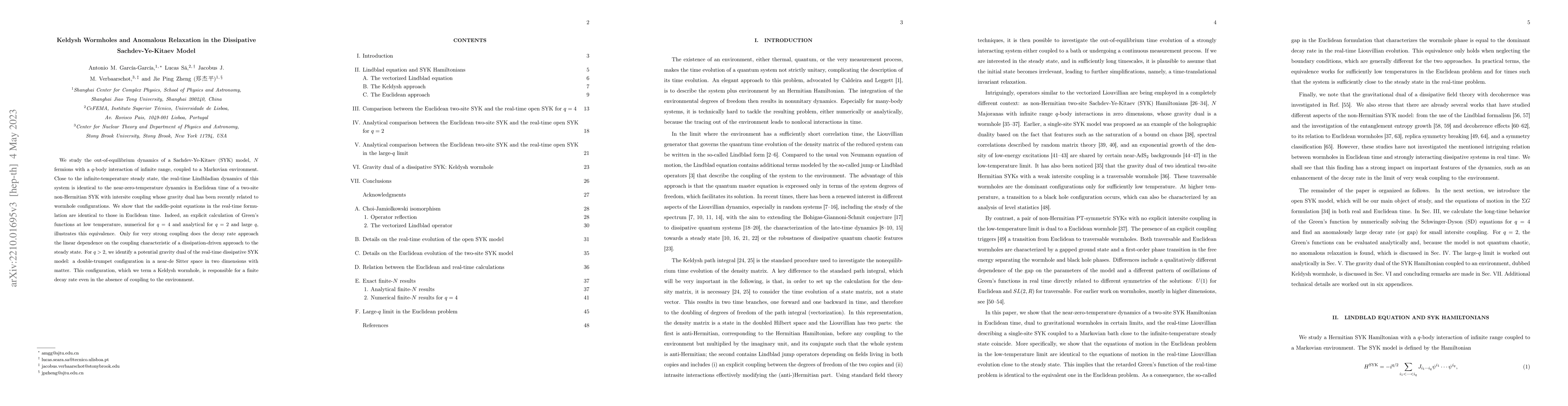 Thumbnail for Keldysh Wormholes and Anomalous Relaxation in the Dissipative
  Sachdev-Ye-Kitaev Model