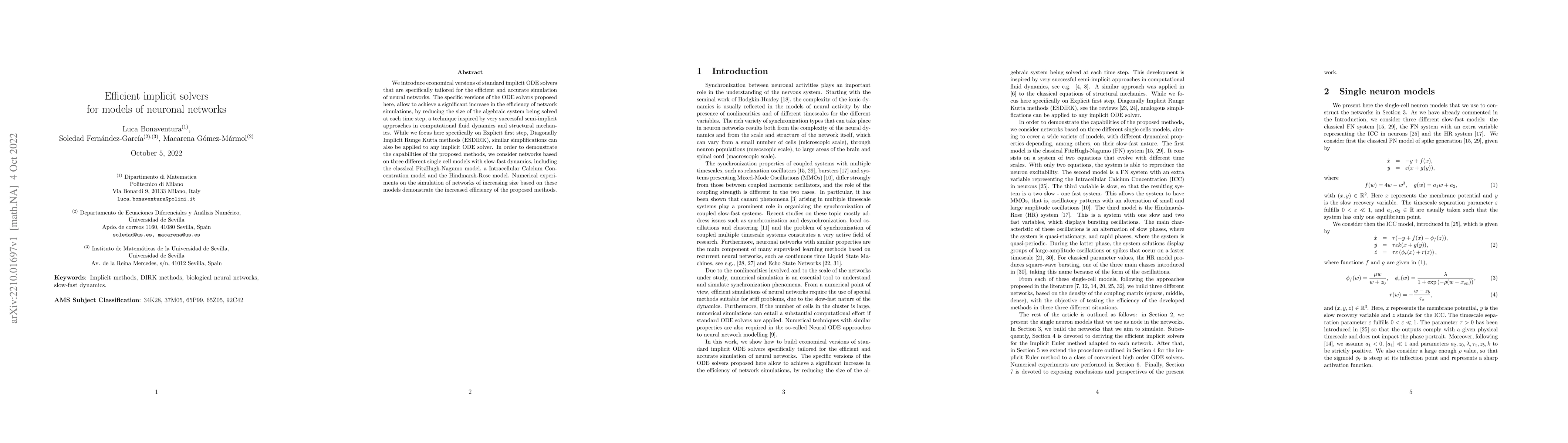 Thumbnail for Efficient implicit solvers for models of neuronal networks
