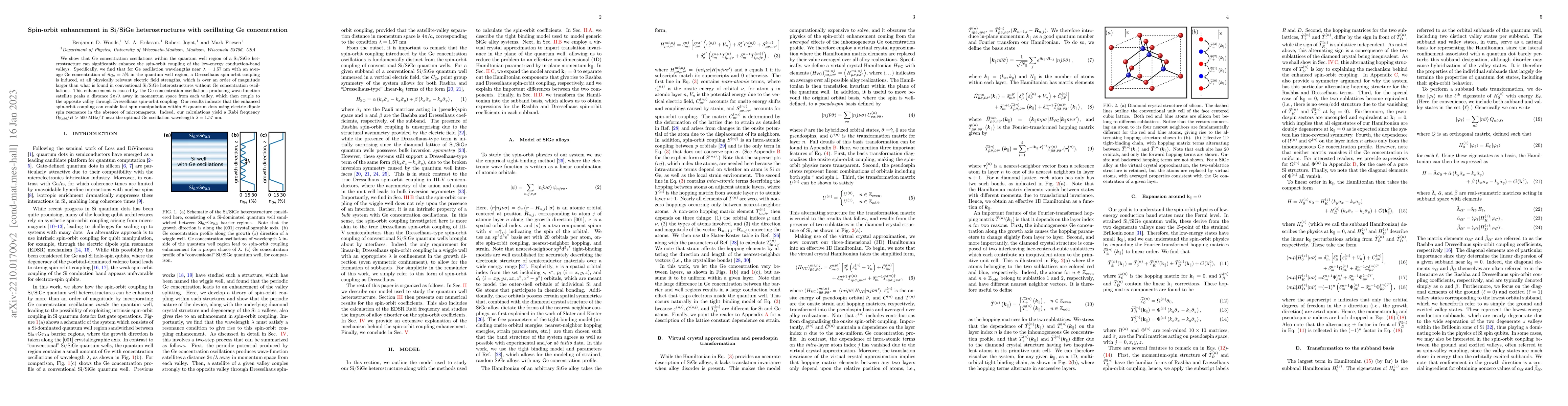 Thumbnail for Spin-orbit enhancement in Si/SiGe heterostructures with oscillating Ge
  concentration