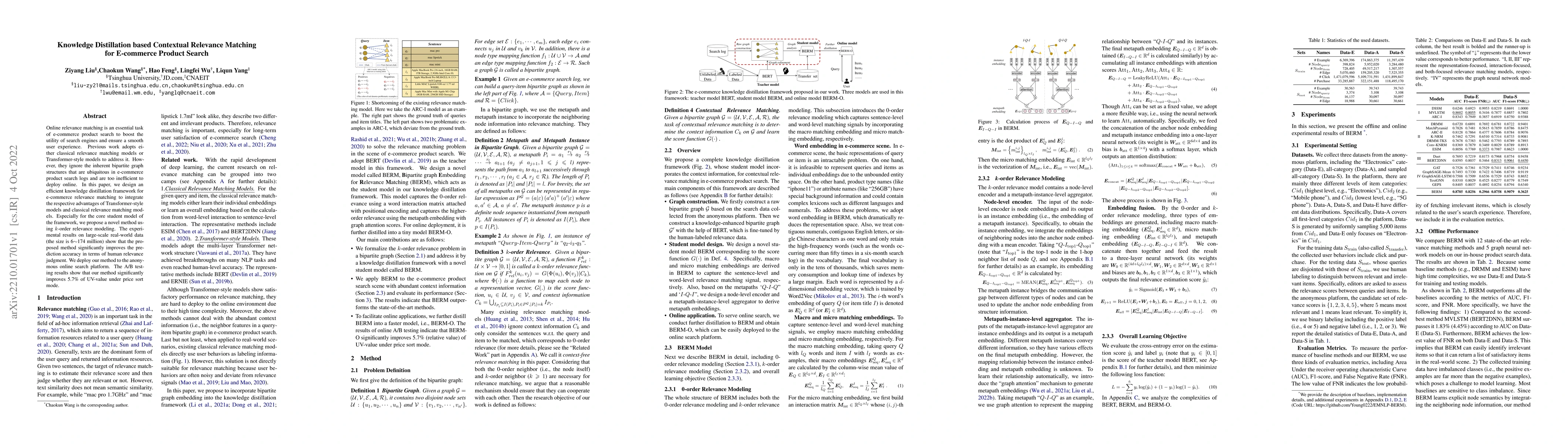 Thumbnail for Knowledge Distillation based Contextual Relevance Matching for
  E-commerce Product Search