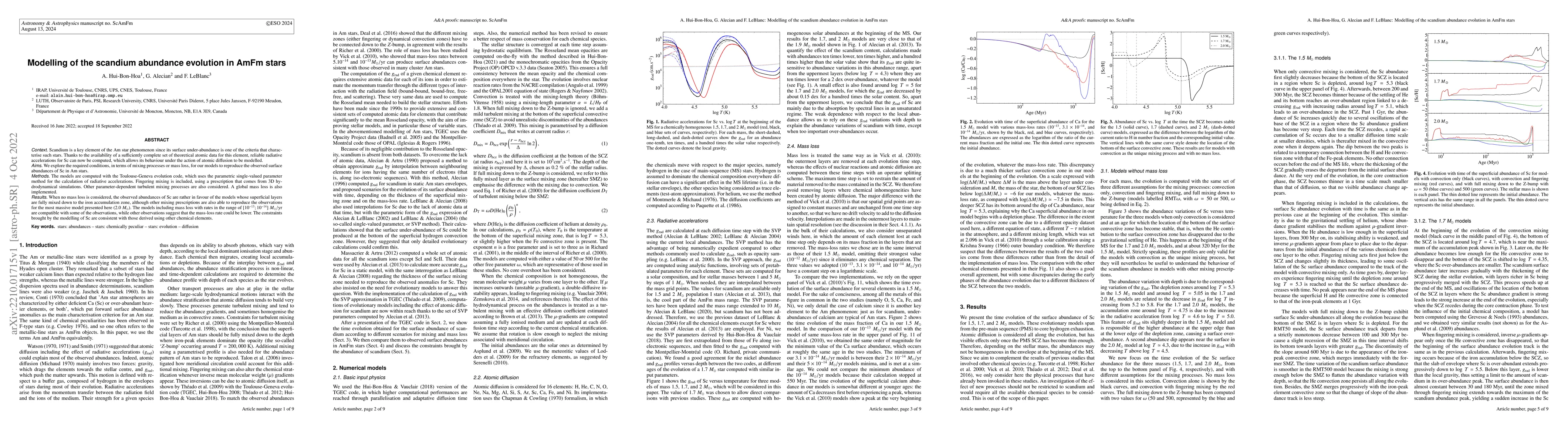 Thumbnail for Modelling of the scandium abundance evolution in AmFm stars