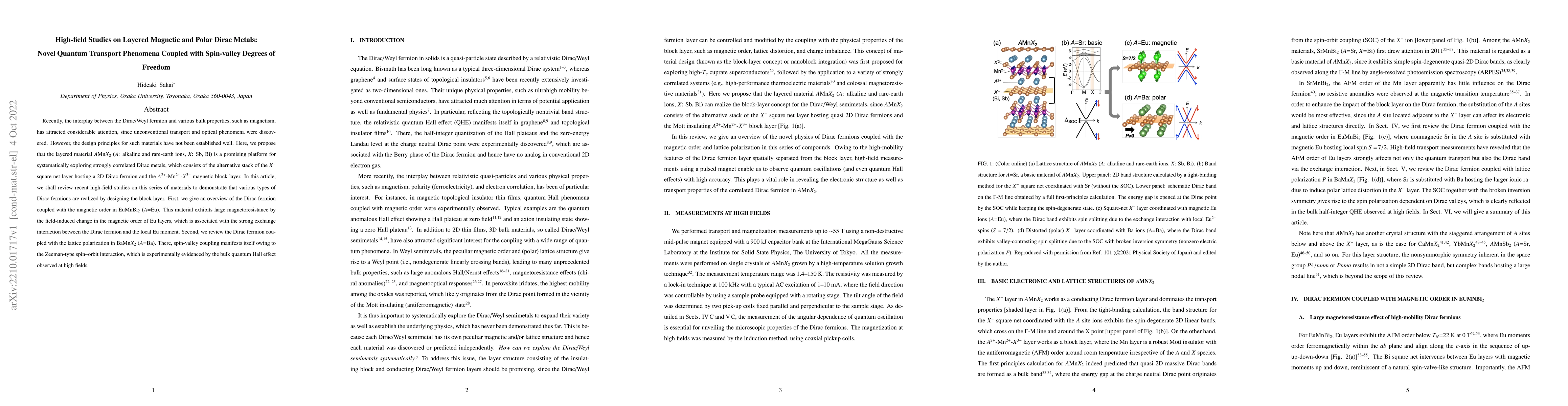 Thumbnail for High-field Studies on Layered Magnetic and Polar Dirac Metals