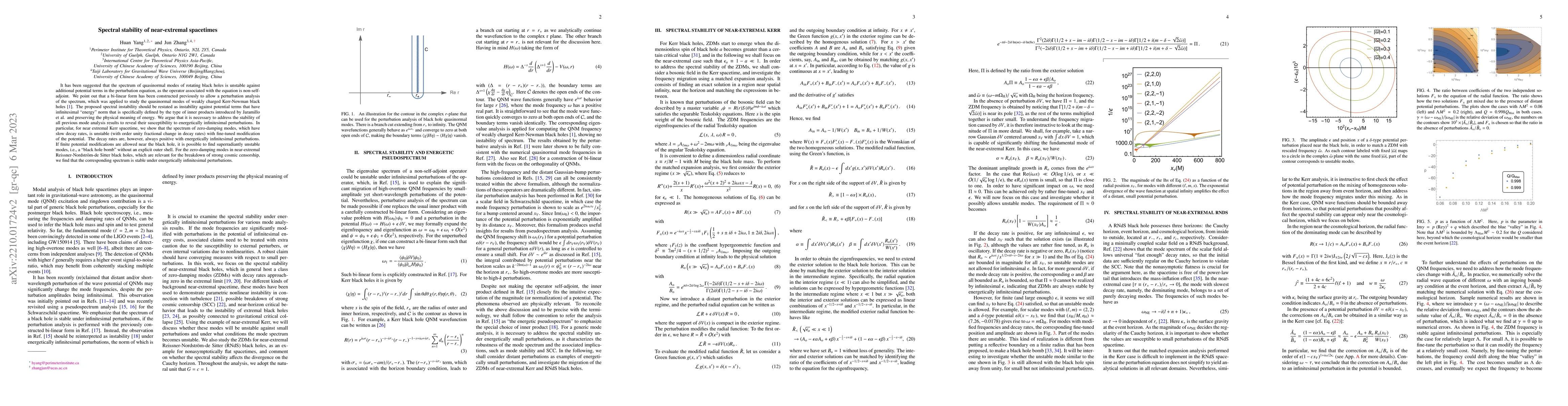 Thumbnail for Spectral stability of near-extremal spacetimes