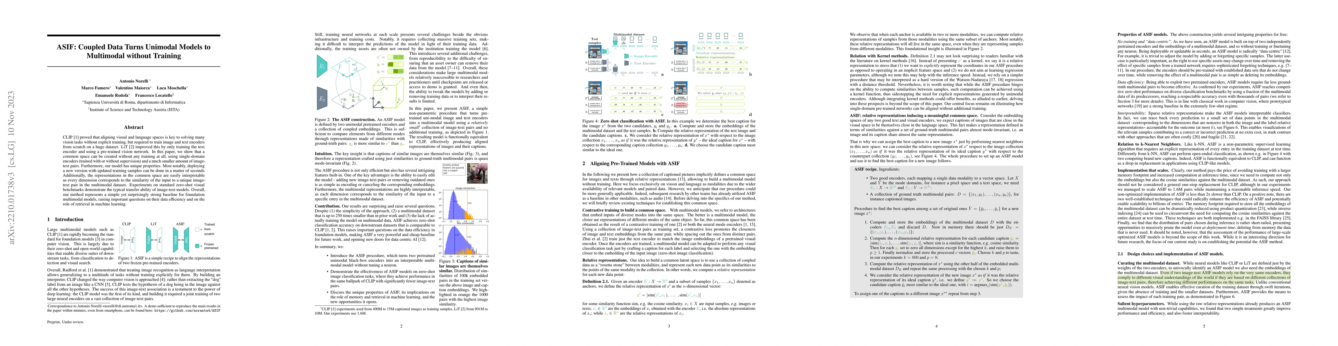 Thumbnail for ASIF: Coupled Data Turns Unimodal Models to Multimodal Without Training