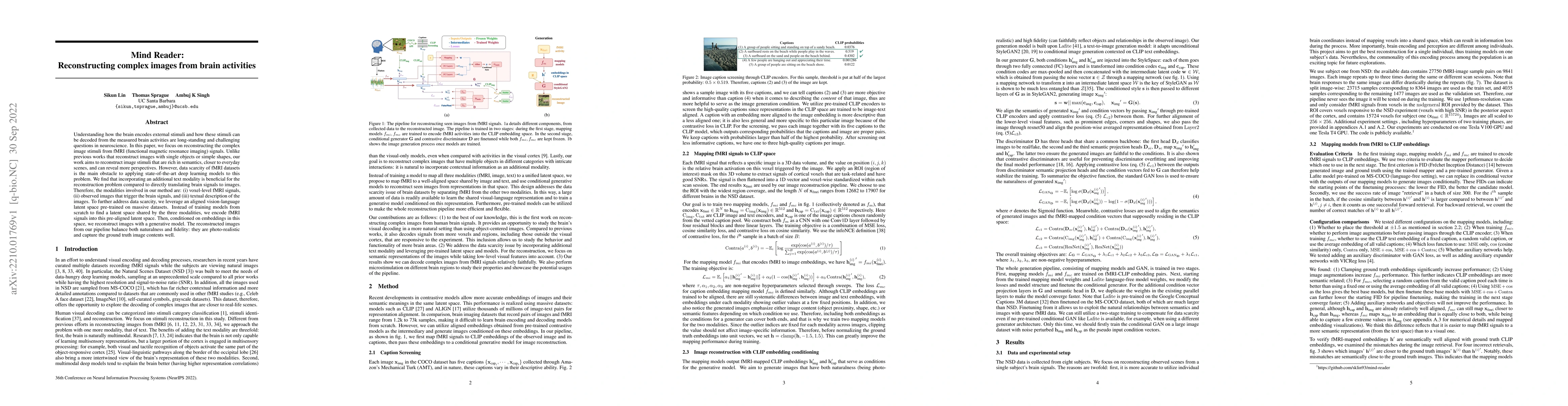 Thumbnail for Mind Reader: Reconstructing complex images from brain activities