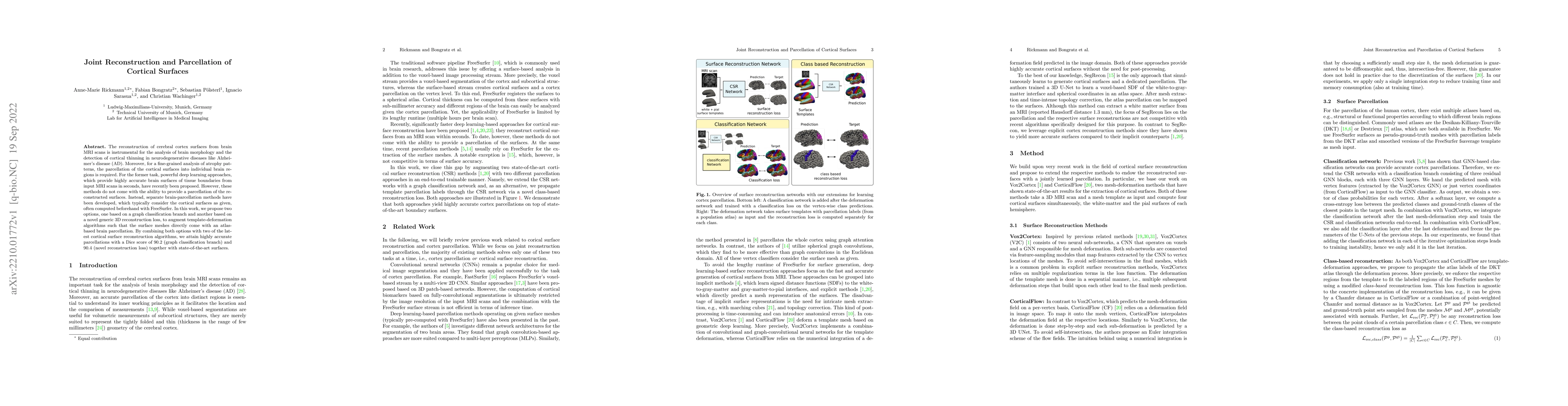 Thumbnail for Joint Reconstruction and Parcellation of Cortical Surfaces