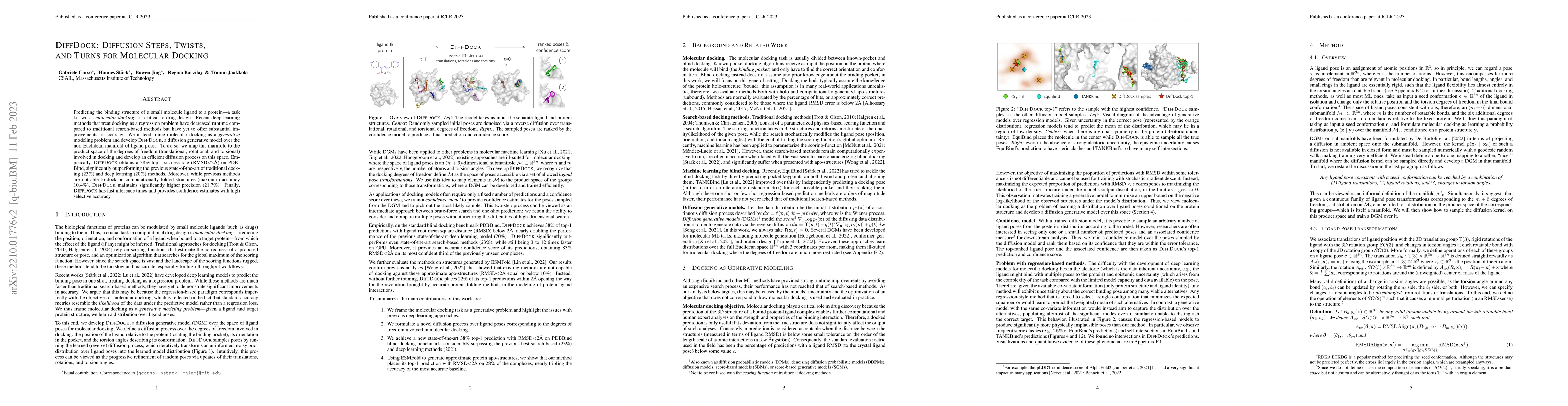 Thumbnail for DiffDock: Diffusion Steps, Twists, and Turns for Molecular Docking