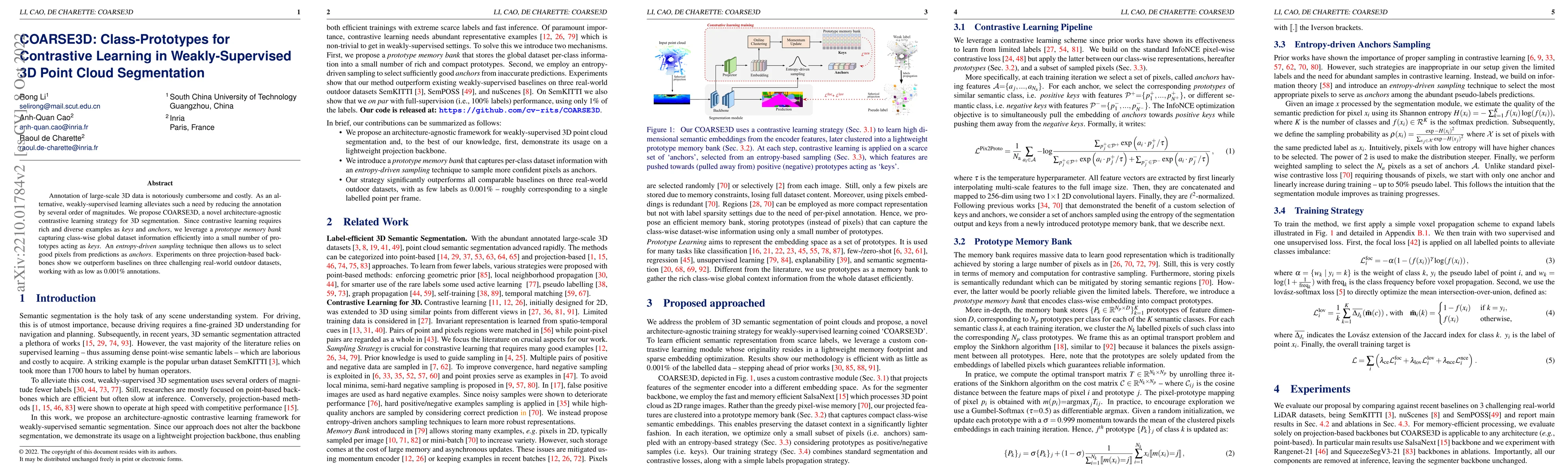 Thumbnail for COARSE3D: Class-Prototypes for Contrastive Learning in Weakly-Supervised
  3D Point Cloud Segmentation