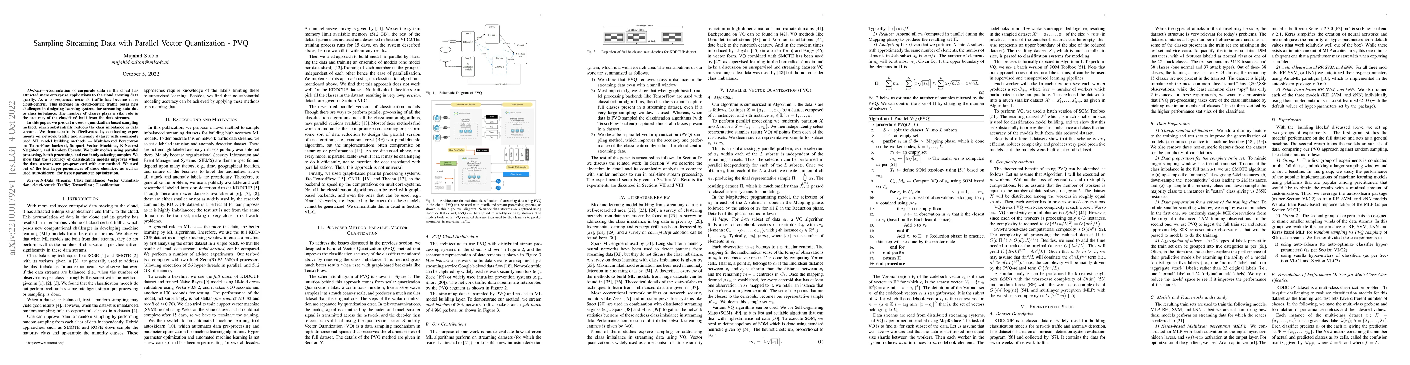 Thumbnail for Sampling Streaming Data with Parallel Vector Quantization -- PVQ