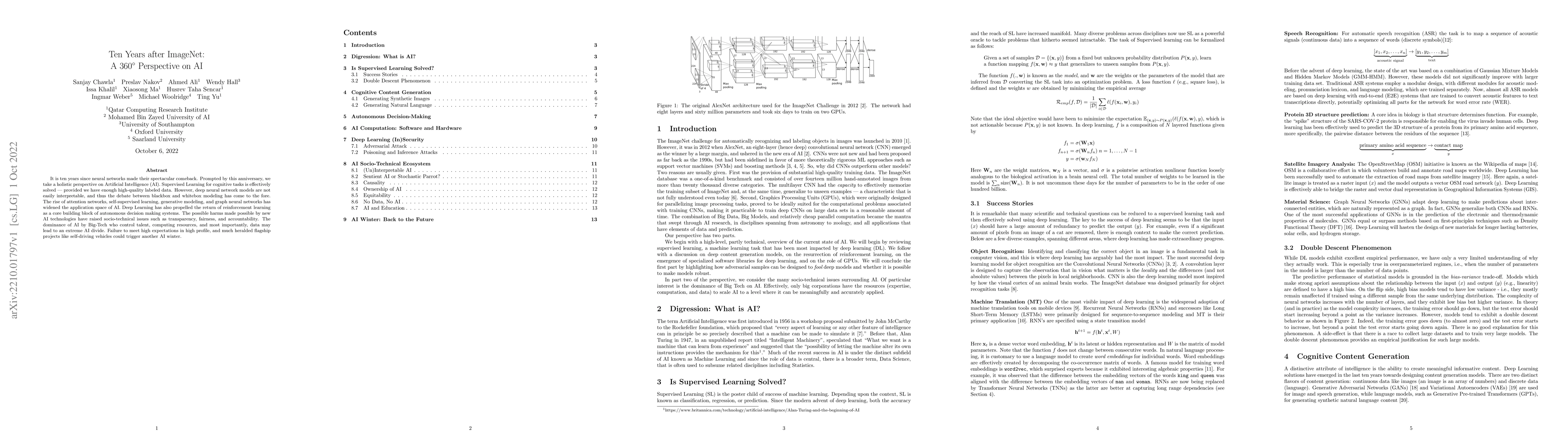 Thumbnail for Ten Years after ImageNet: A 360{\deg} Perspective on AI