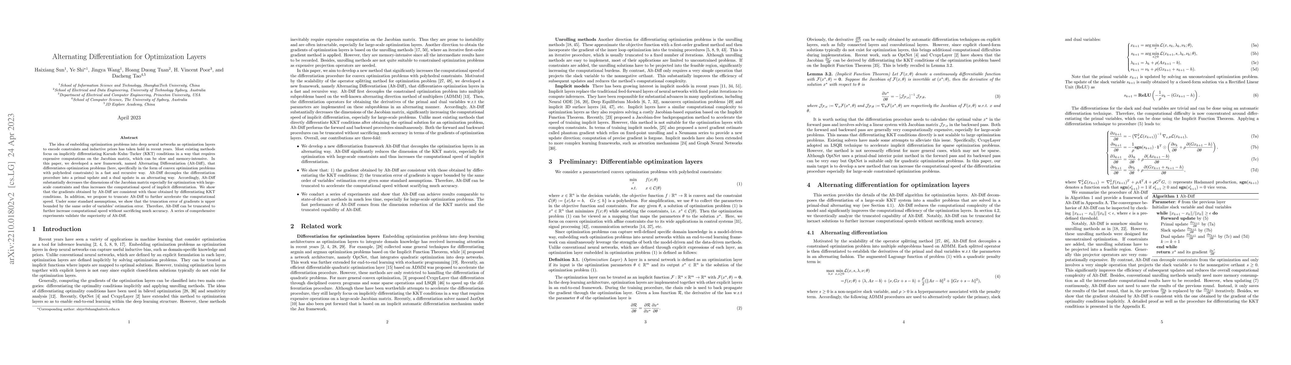 Thumbnail for Alternating Differentiation for Optimization Layers