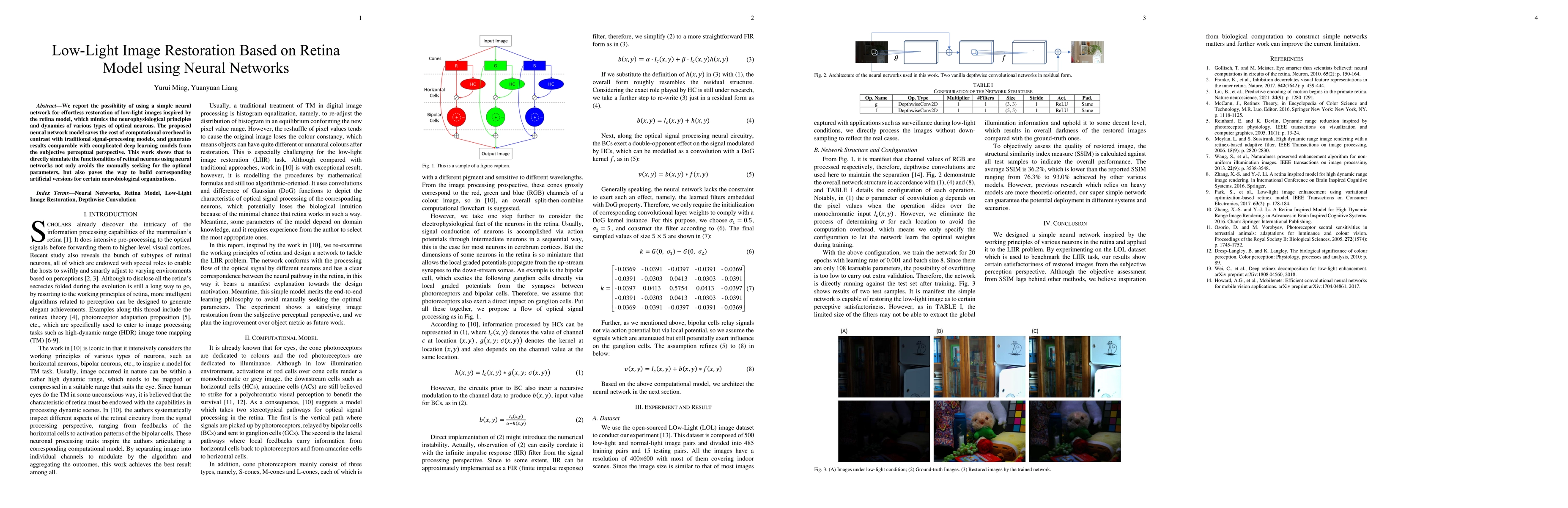 Thumbnail for Low-Light Image Restoration Based on Retina Model using Neural Networks