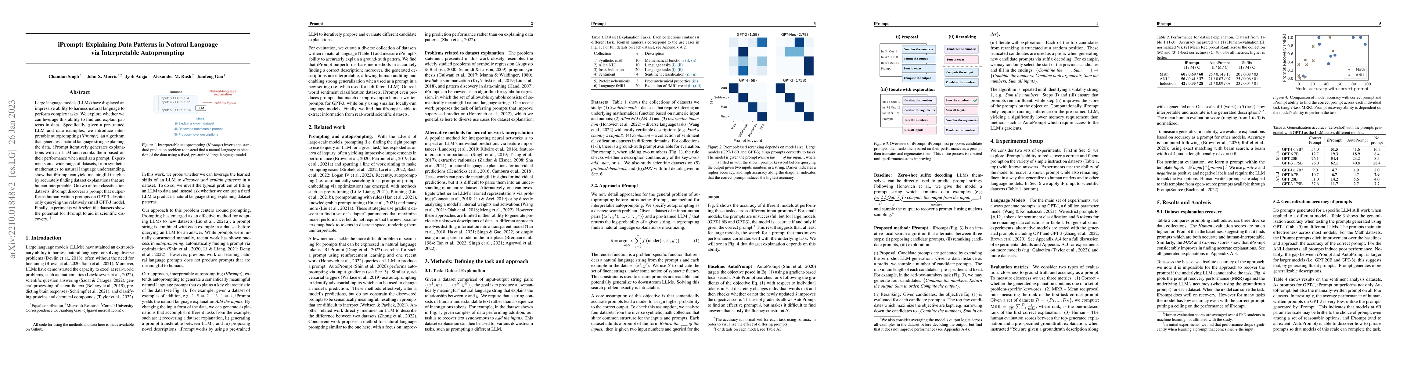 Thumbnail for Explaining Patterns in Data with Language Models via Interpretable
  Autoprompting