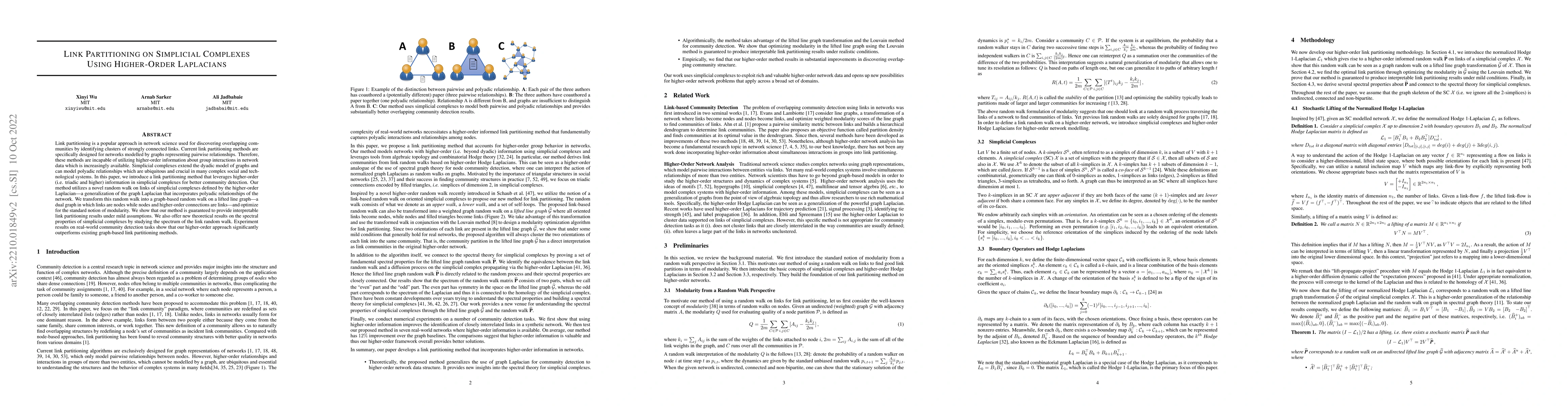 Thumbnail for Link Partitioning on Simplicial Complexes Using Higher-Order Laplacians