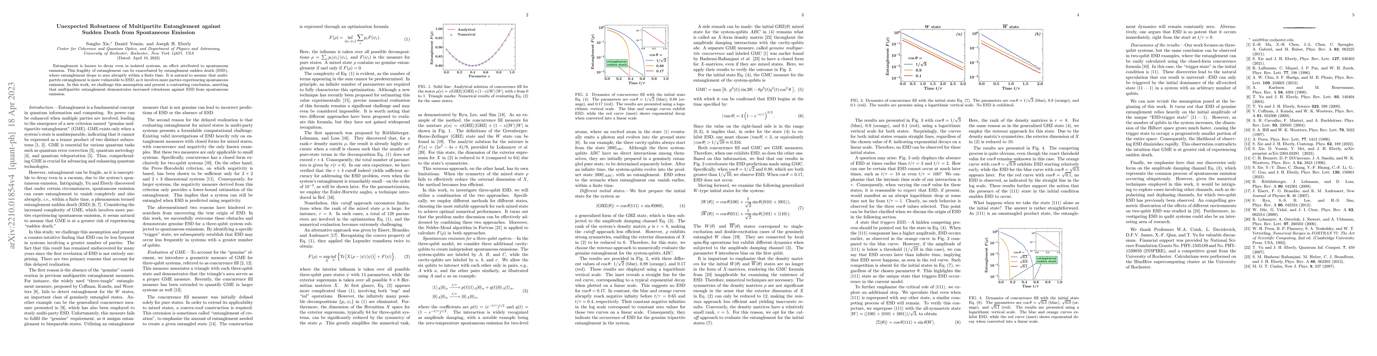 Thumbnail for Unexpected Robustness of Multipartite Entanglement against Sudden Death
  from Spontaneous Emission