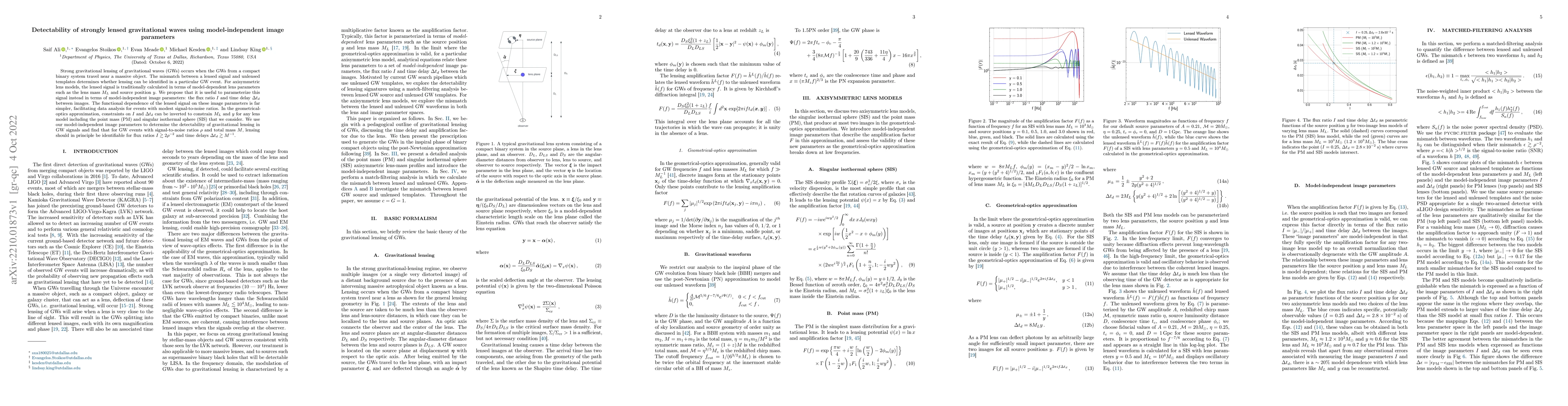 Thumbnail for Detectability of strongly lensed gravitational waves using
  model-independent image parameters