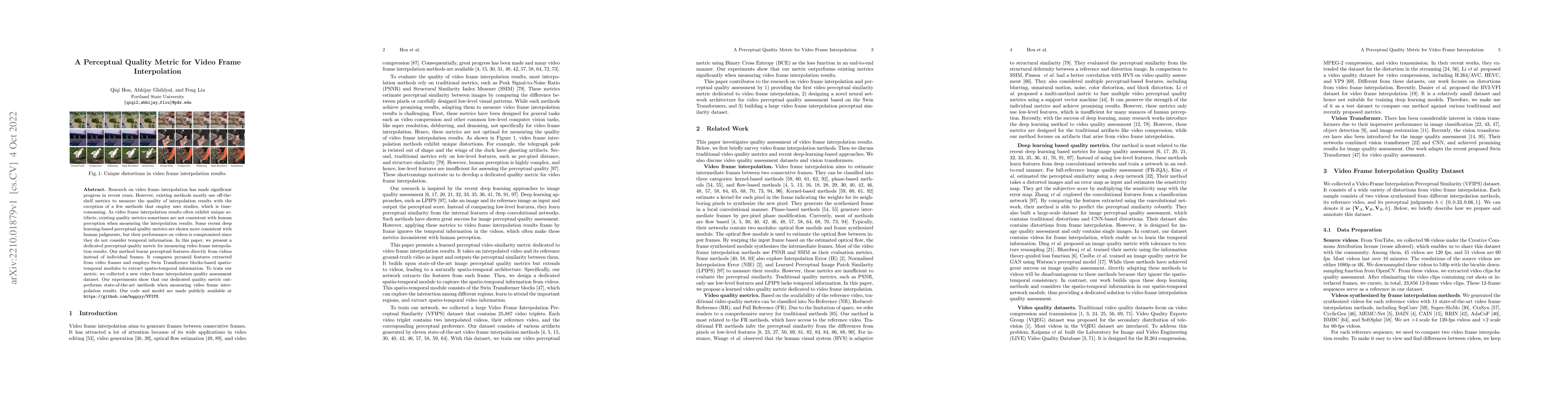 Thumbnail for A Perceptual Quality Metric for Video Frame Interpolation