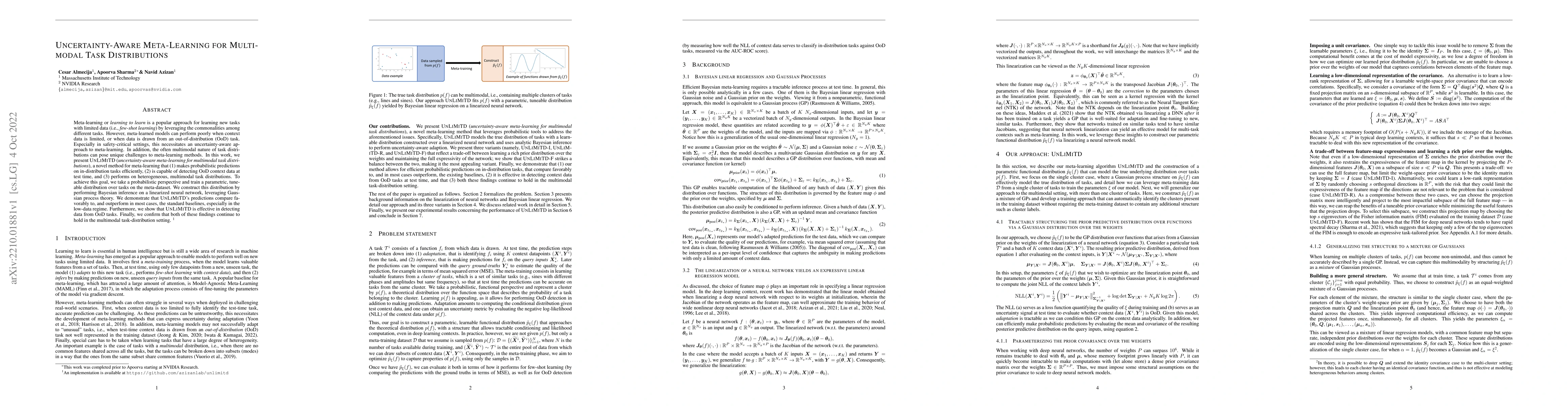 Thumbnail for Uncertainty-Aware Meta-Learning for Multimodal Task Distributions