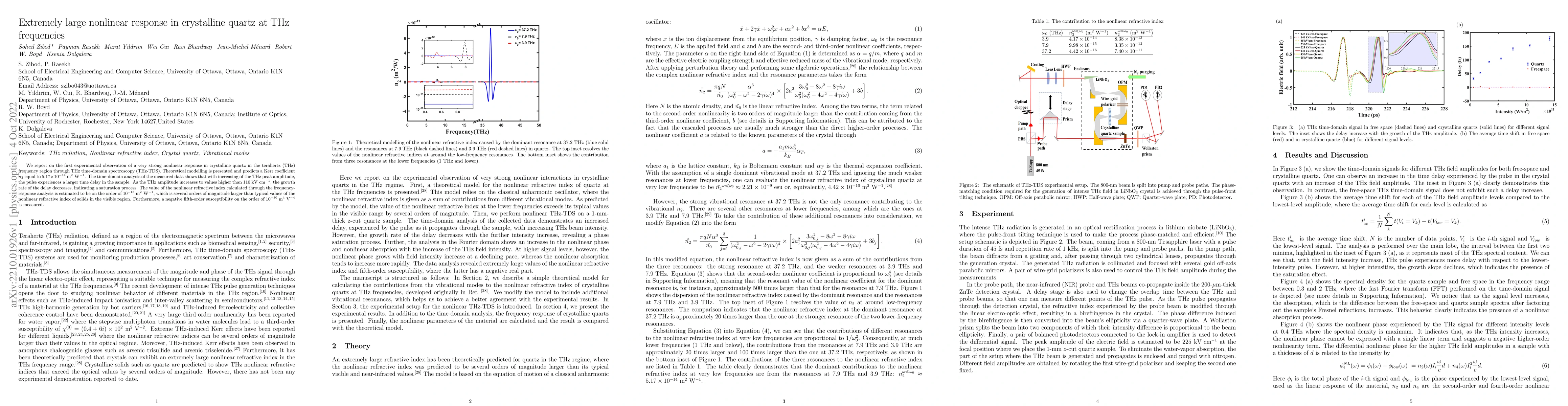 Thumbnail for Extremely large nonlinear response in crystalline quartz at THz
  frequencies