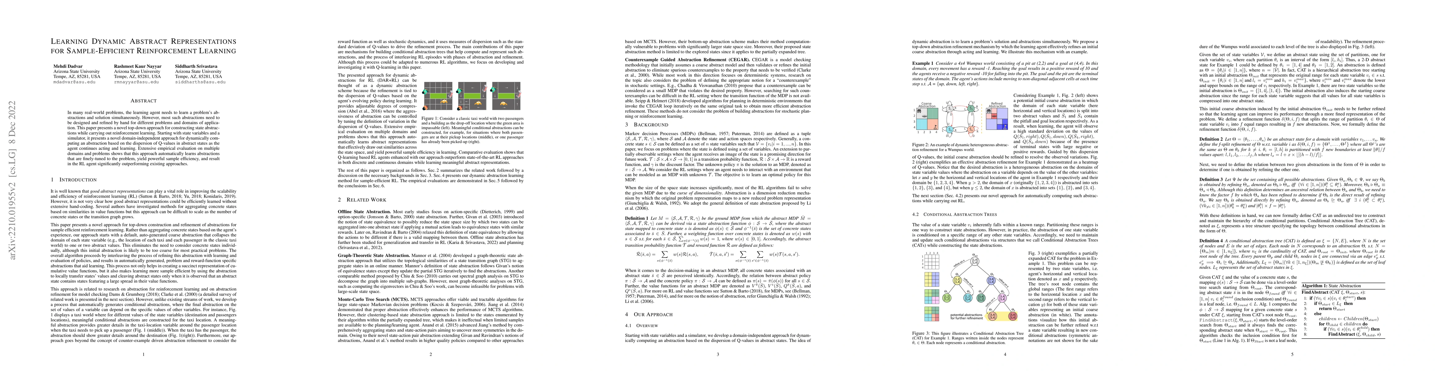 Thumbnail for Learning Dynamic Abstract Representations for Sample-Efficient
  Reinforcement Learning