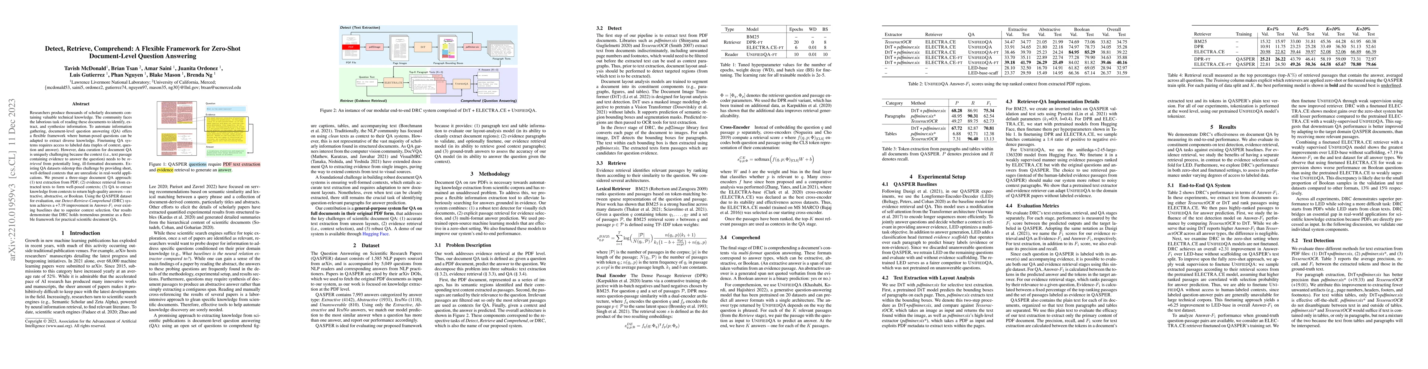 Thumbnail for Detect, Retrieve, Comprehend: A Flexible Framework for Zero-Shot
  Document-Level Question Answering