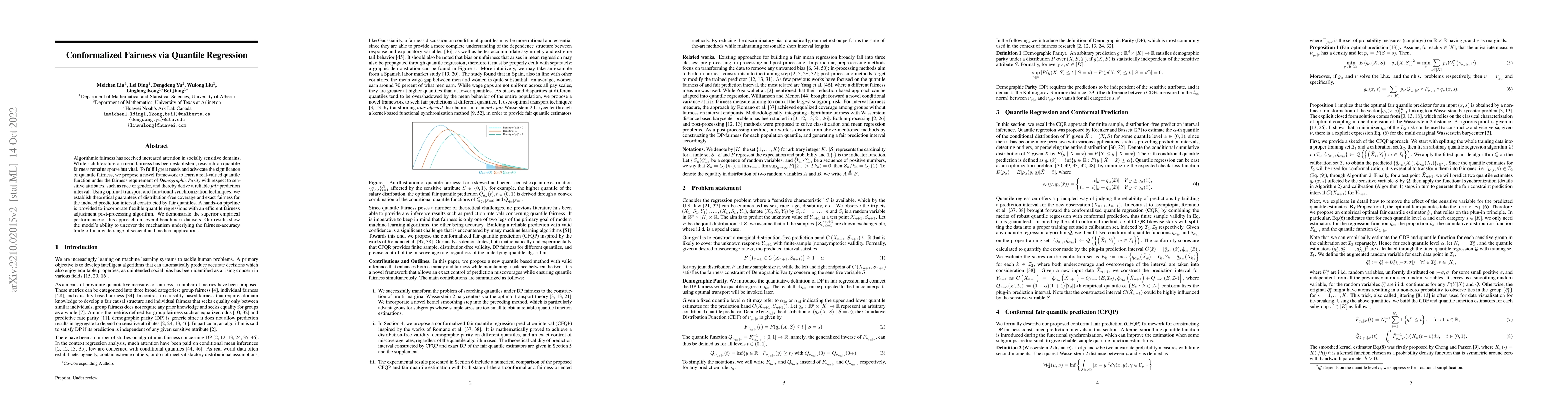 Thumbnail for Conformalized Fairness via Quantile Regression