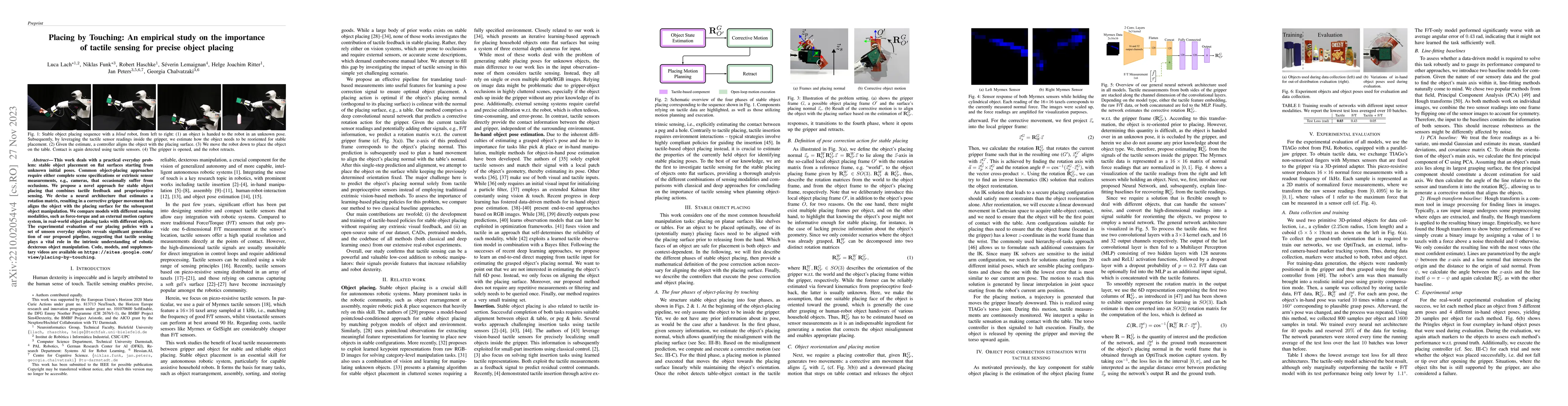 Thumbnail for Placing by Touching: An empirical study on the importance of tactile
  sensing for precise object placing