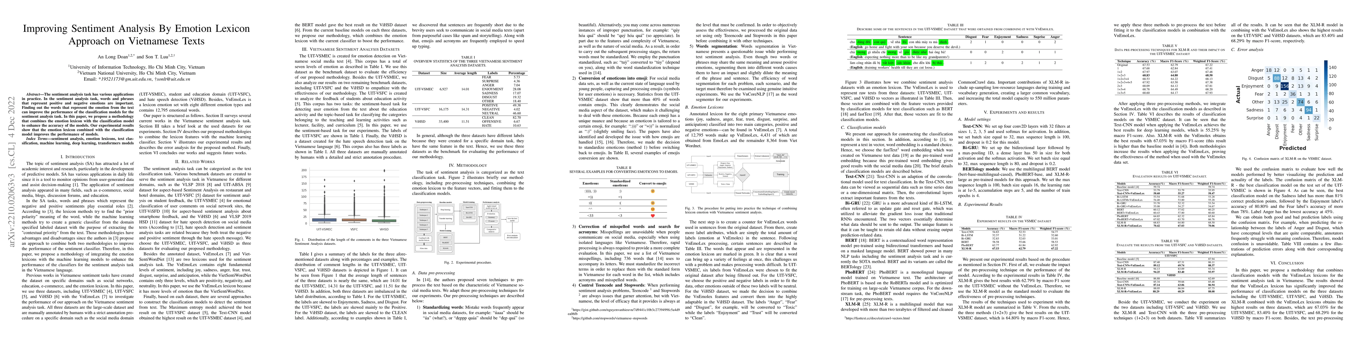 Thumbnail for Improving Sentiment Analysis By Emotion Lexicon Approach on Vietnamese
  Texts