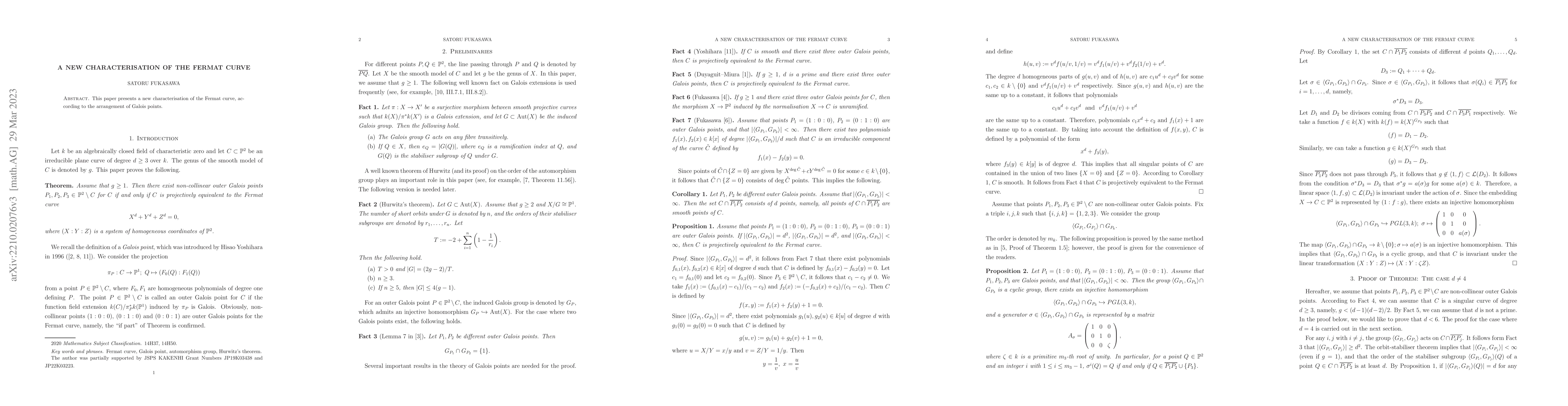 Thumbnail for A new characterisation of the Fermat curve