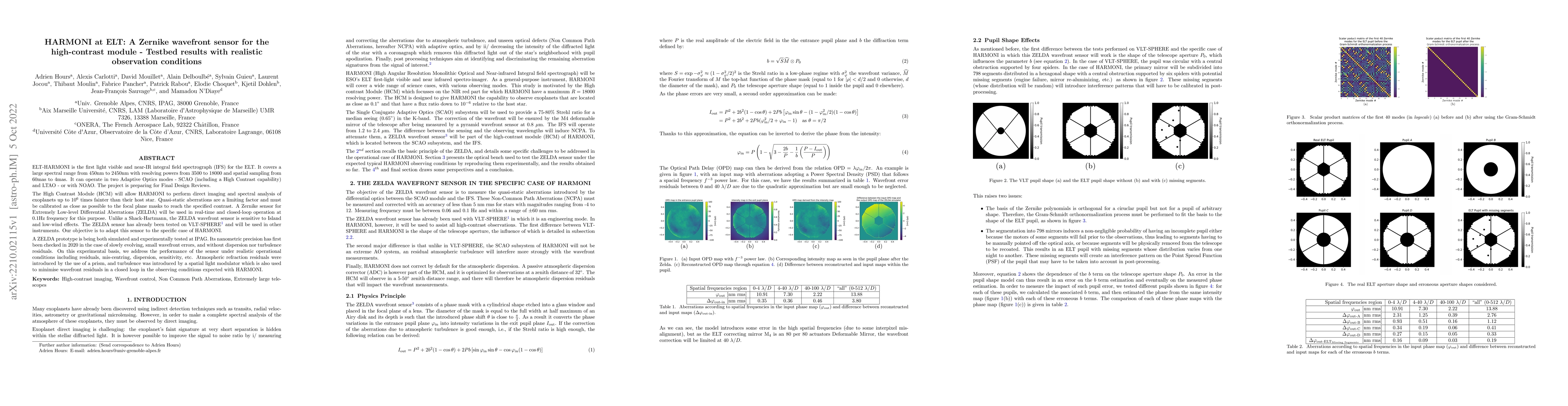 Thumbnail for HARMONI at ELT: A Zernike wavefront sensor for the high-contrast module
  -- Testbed results with realistic observation conditions