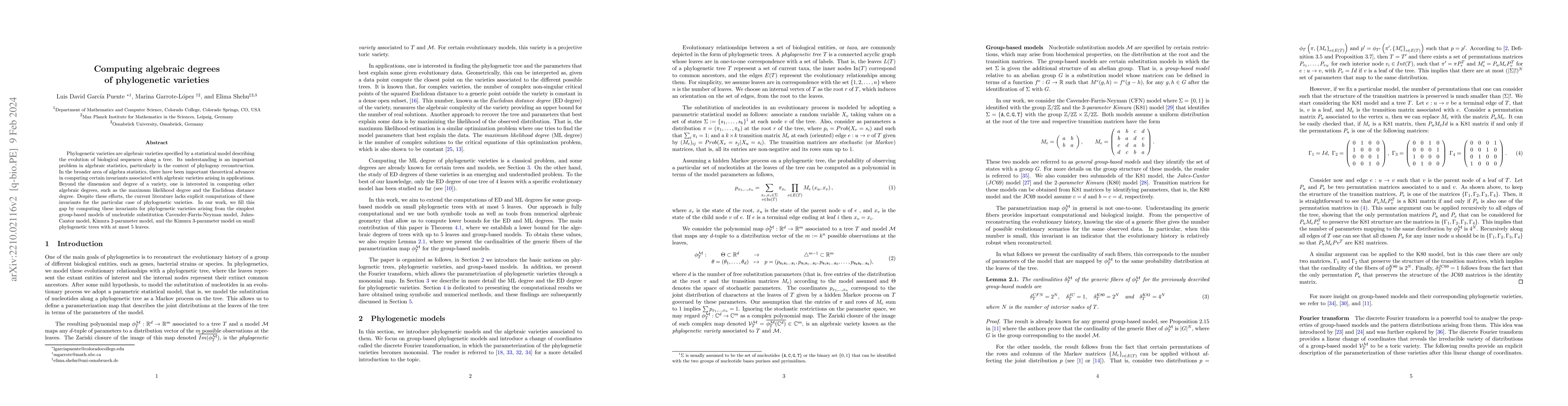 Thumbnail for Computing algebraic degrees of phylogenetic varieties