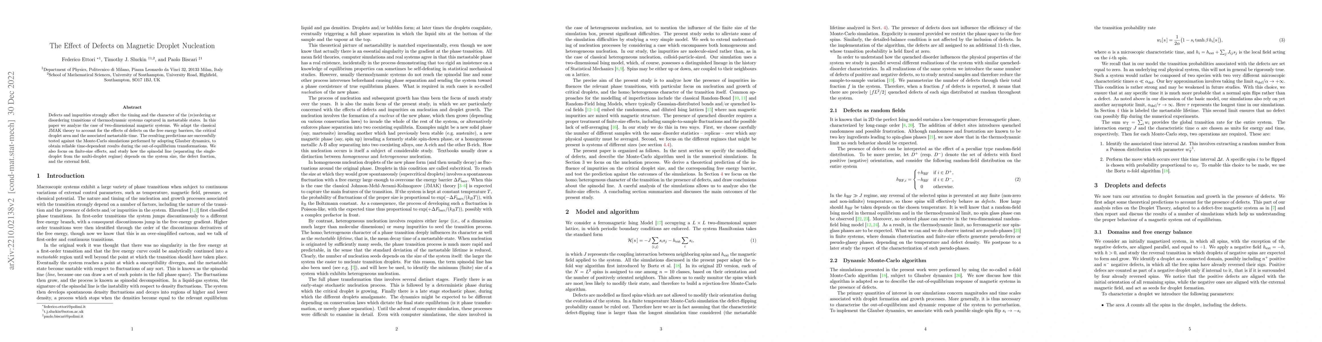 Thumbnail for The Effect of Defects on Magnetic Droplet Nucleation
