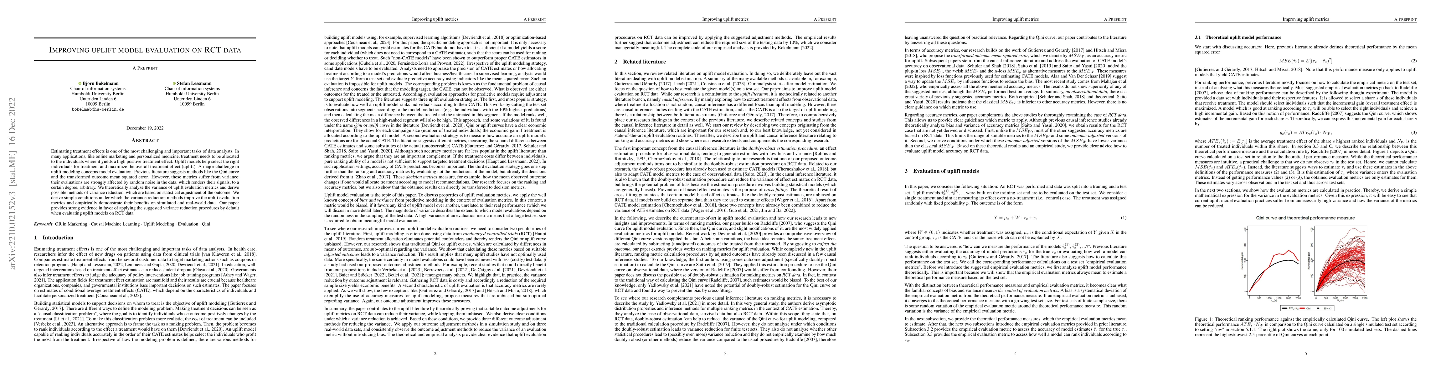 Thumbnail for Improving uplift model evaluation on RCT data