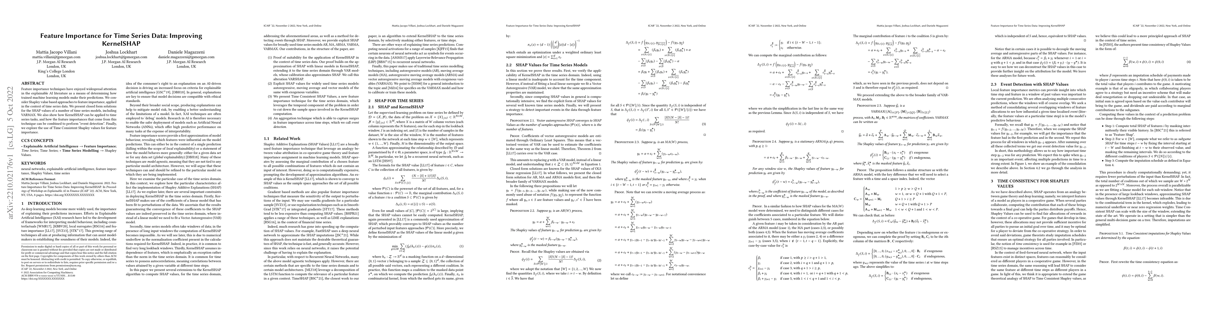 Thumbnail for Feature Importance for Time Series Data: Improving KernelSHAP