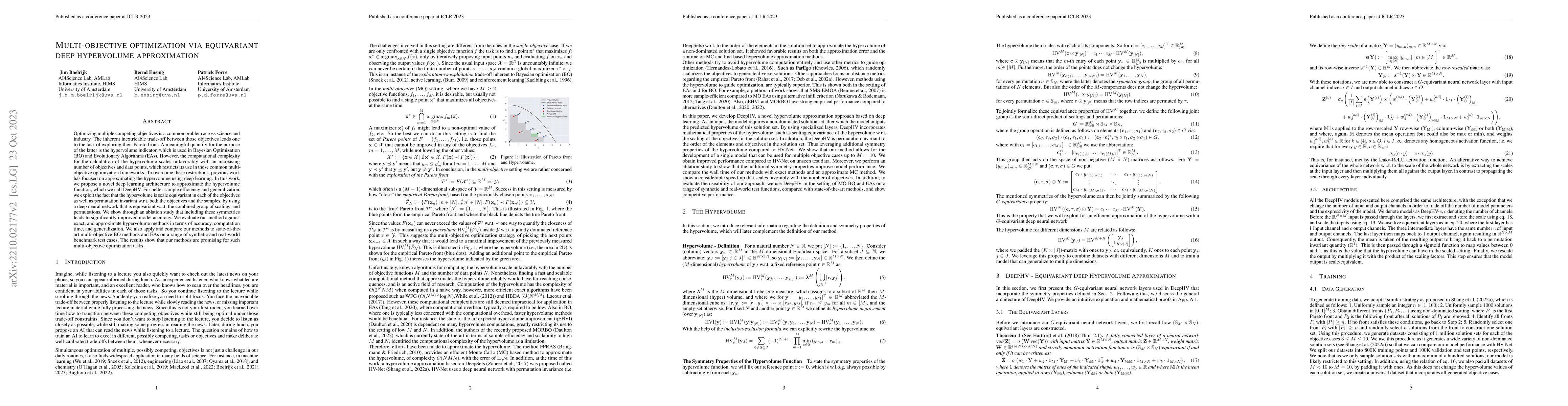 Thumbnail for Multi-objective optimization via equivariant deep hypervolume
  approximation