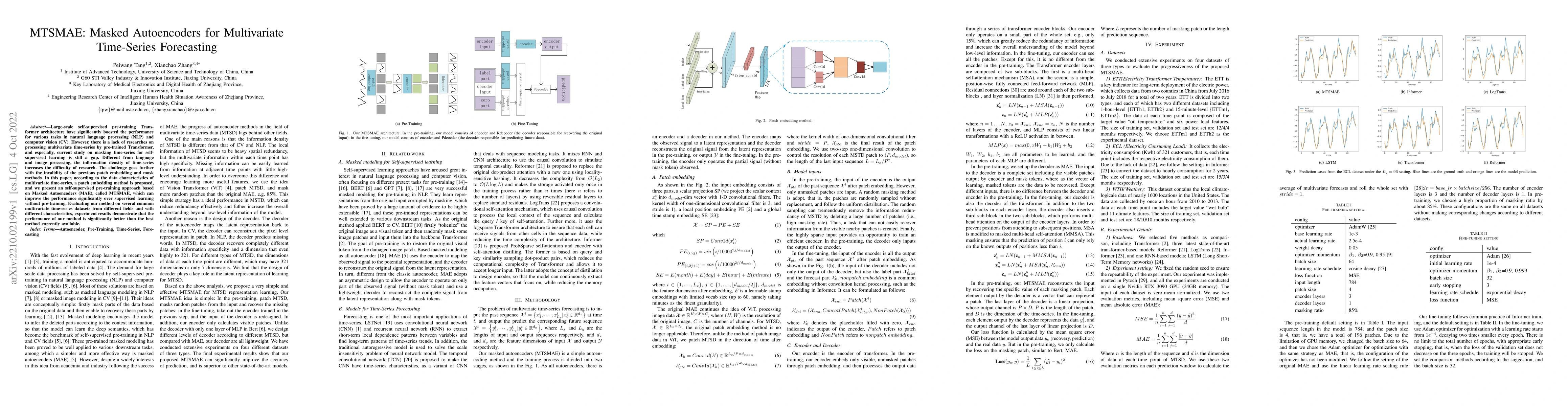 Thumbnail for MTSMAE: Masked Autoencoders for Multivariate Time-Series Forecasting