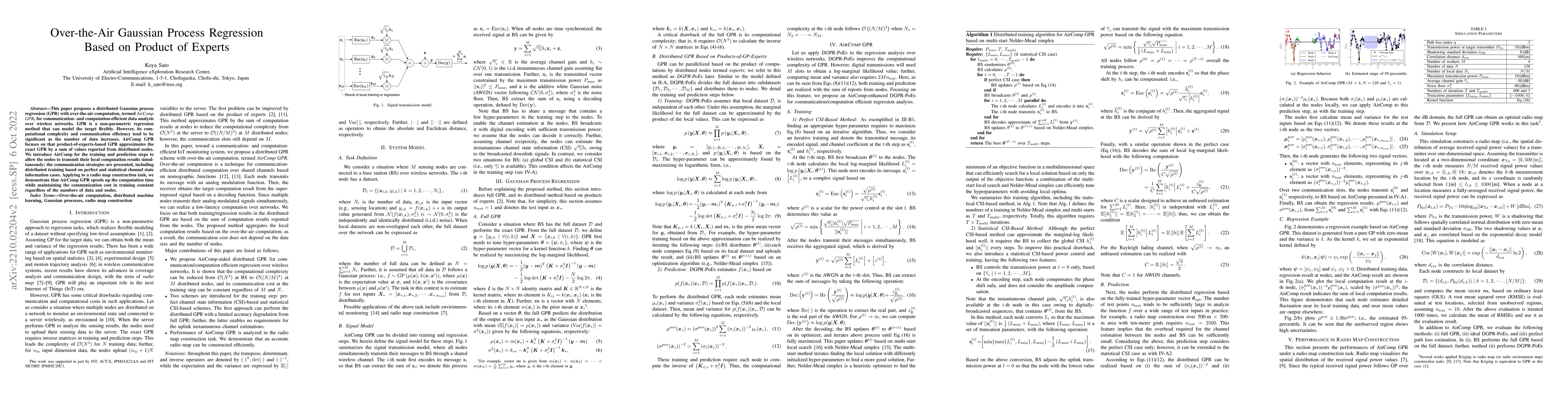 Thumbnail for Over-the-Air Gaussian Process Regression Based on Product of Experts