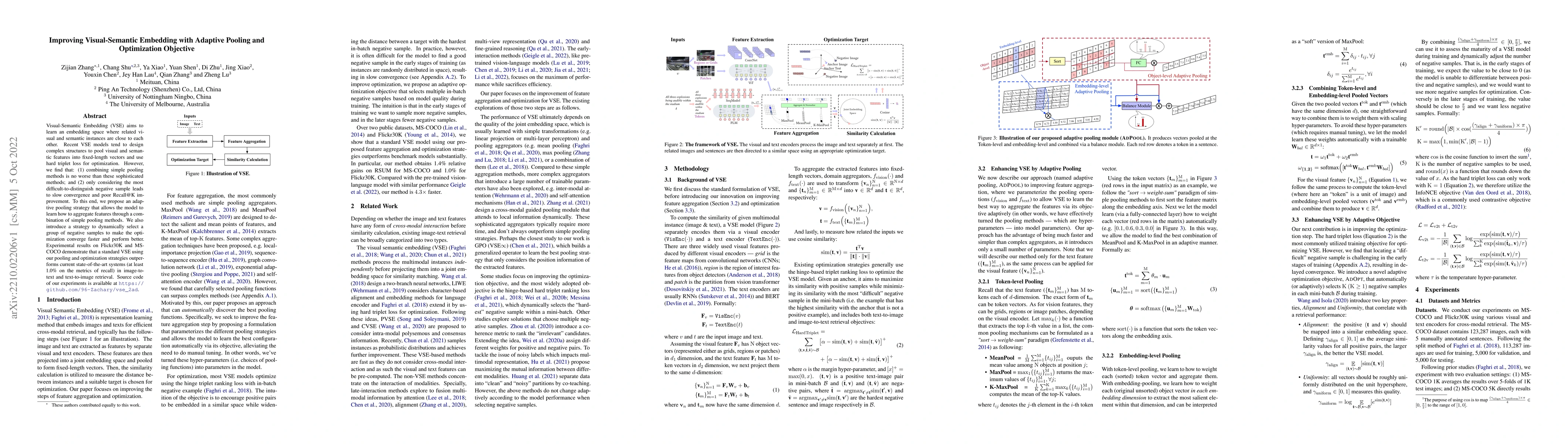 Thumbnail for Improving Visual-Semantic Embedding with Adaptive Pooling and
  Optimization Objective