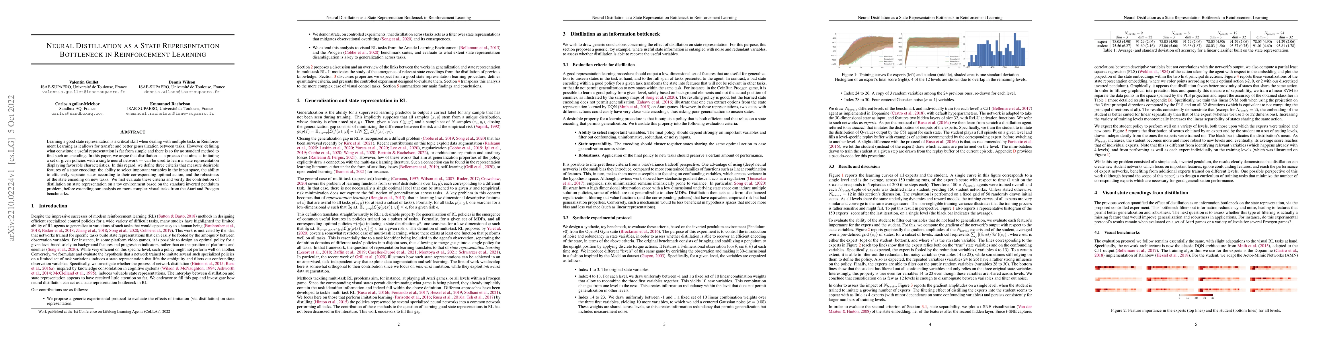 Thumbnail for Neural Distillation as a State Representation Bottleneck in
  Reinforcement Learning