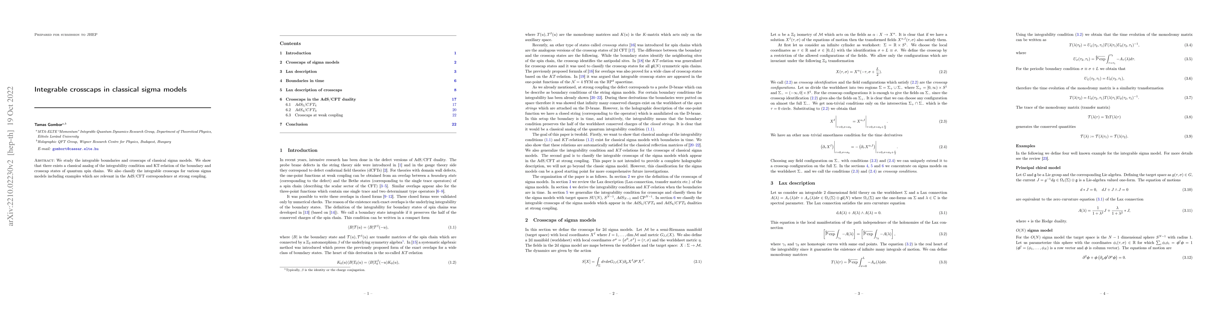 Thumbnail for Integrable crosscaps in classical sigma models