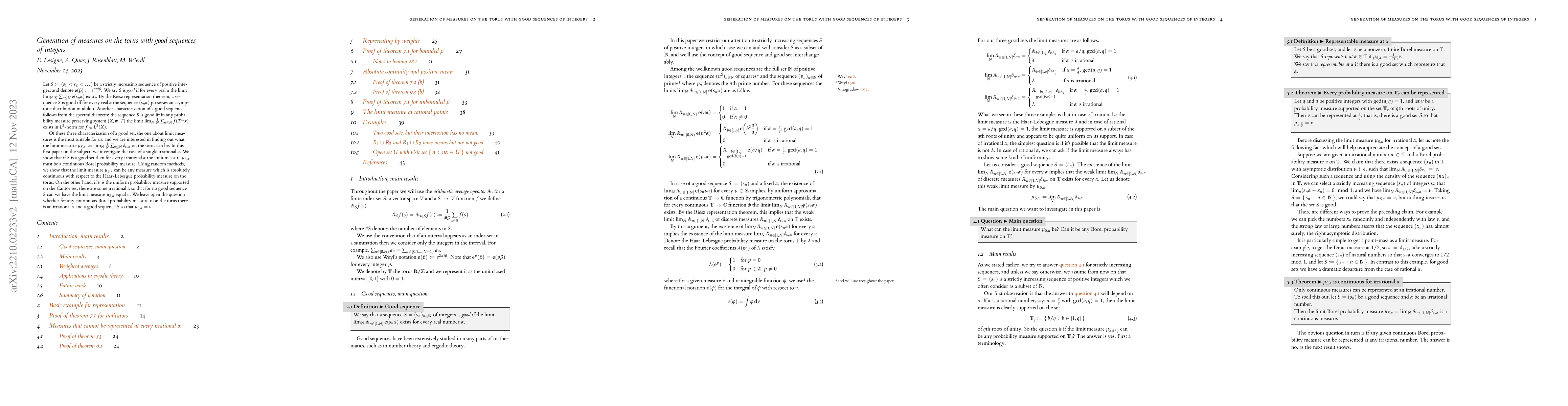 Thumbnail for Generation of measures on the torus with good sequences of integers