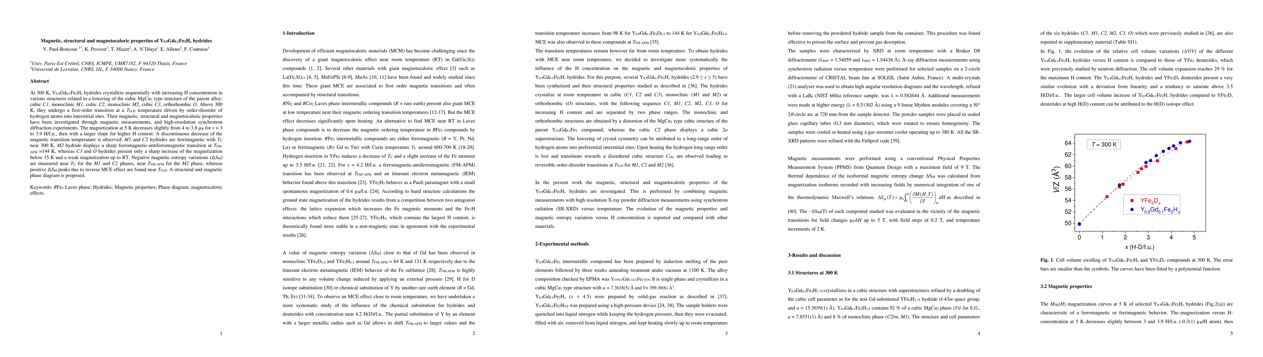 Thumbnail for Magnetic, structural and magnetocaloric properties of
  Y$_{0.9}$Gd$_{0.1}$Fe$_{2}$H$_{x}$ hydrides